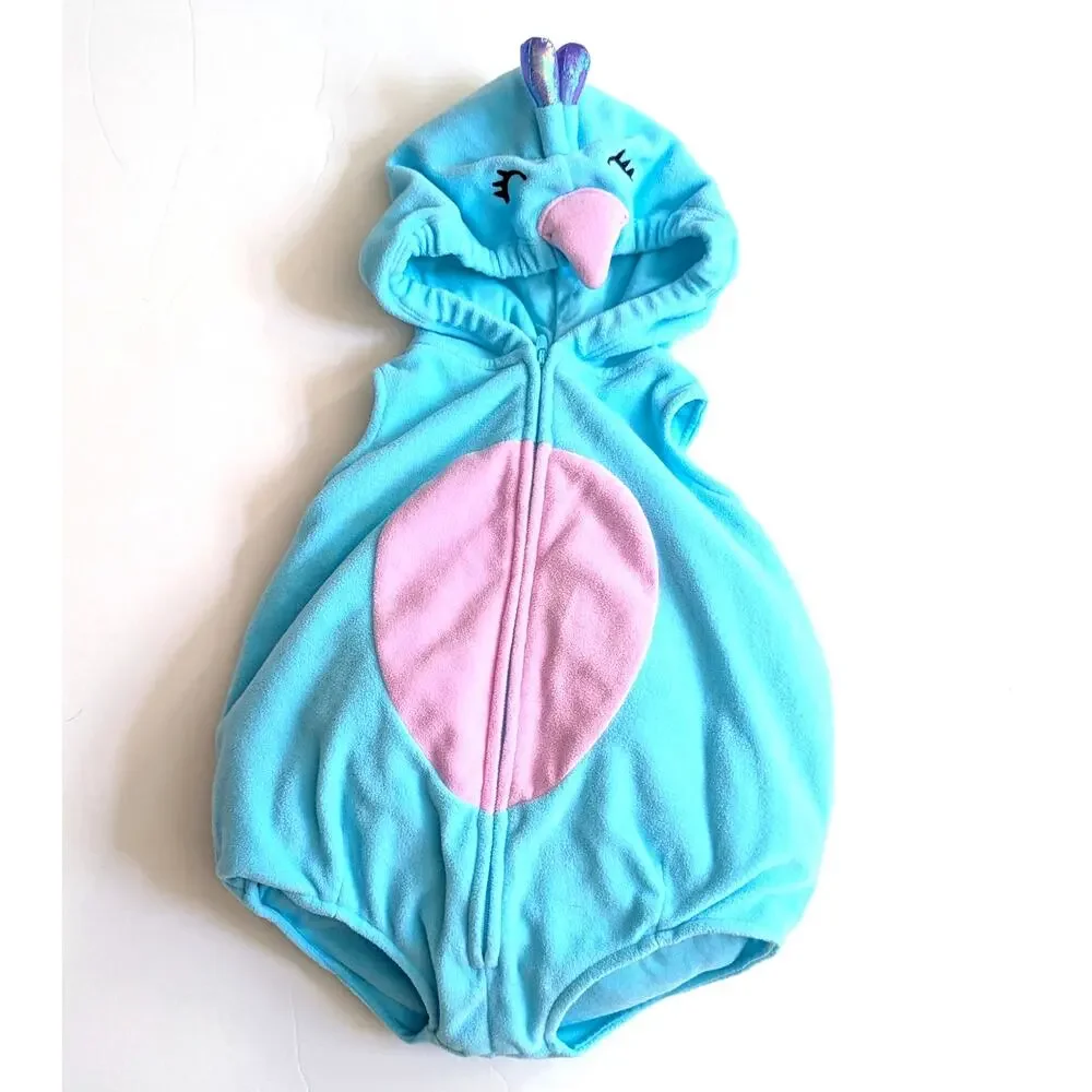 🦚 Carter’s Baby Turquoise Peacock Peachick Bubble Costume – Size 3-6 Months